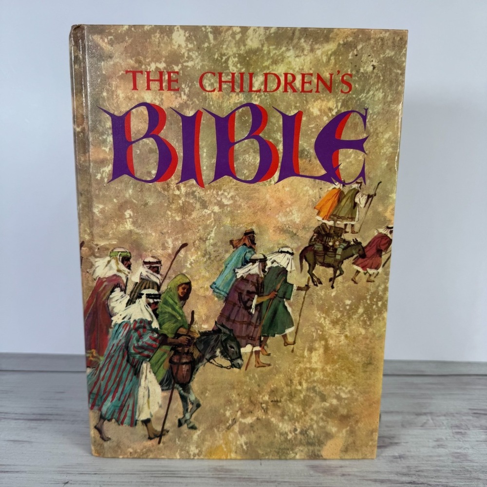 The Childrens Bible 1965 Hardcover Vintage Golden Press  Color Illustrated